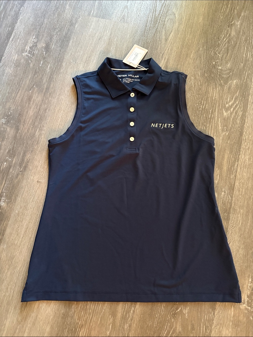 Peter Millar NetJets Women's Sleeveless Polo - Navy